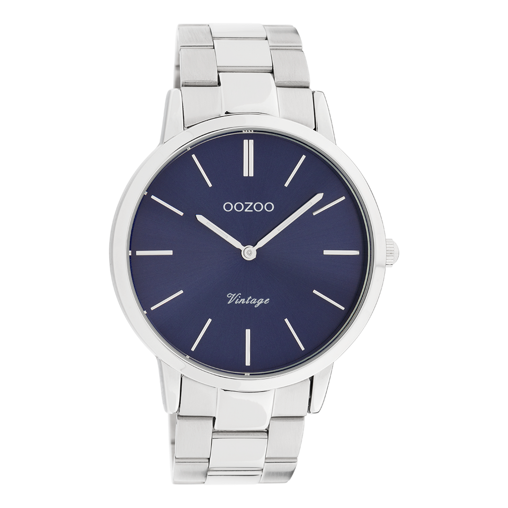 Silver coloured OOZOO watch with stainless steel bracelet - C20020