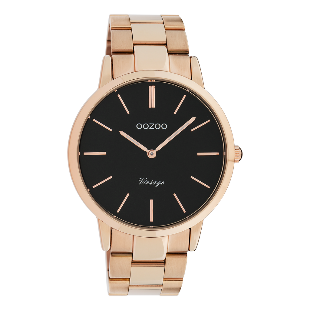 Rose gold coloured OOZOO watch with stainless steel bracelet - C20024