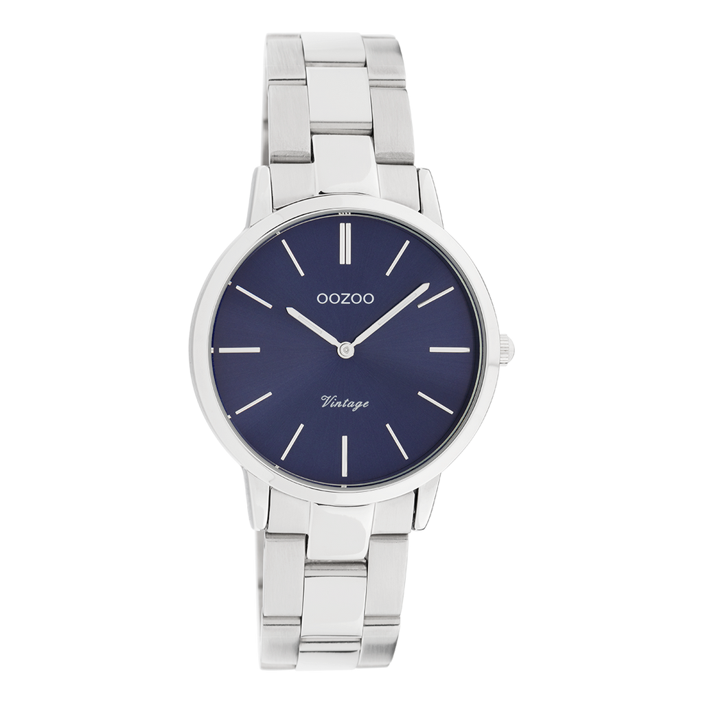 Silver coloured OOZOO watch with stainless steel bracelet - C20041