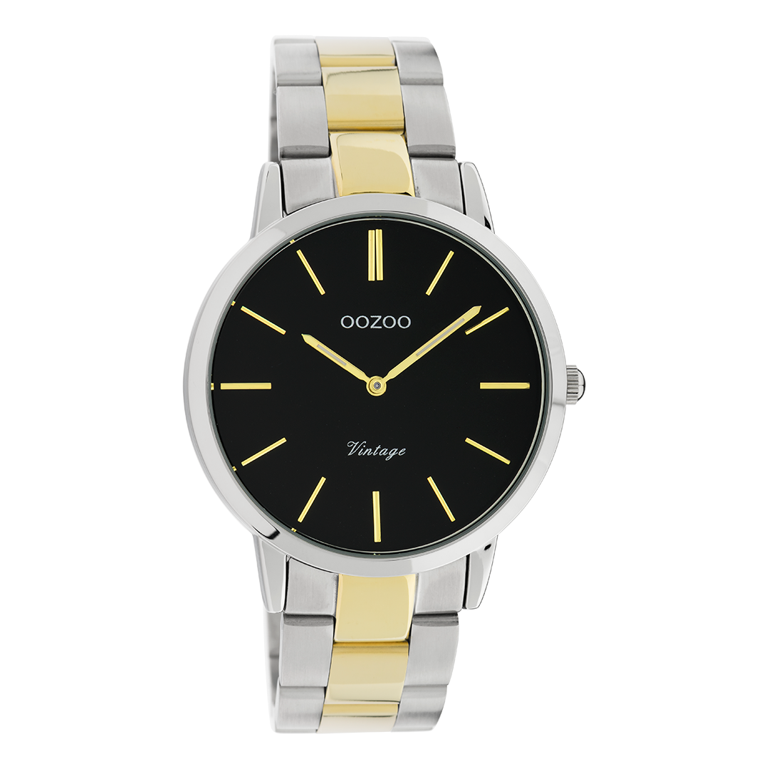 OOZOO Montre en couleur argent avec bracelet en acier inoxydable en couleur argent/couleur or - C20104