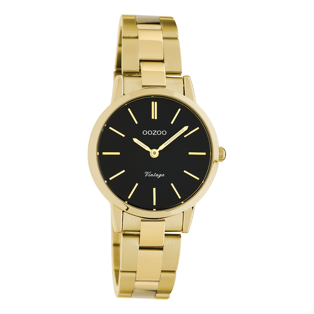 Gold coloured OOZOO watch with stainless steel bracelet - C20114