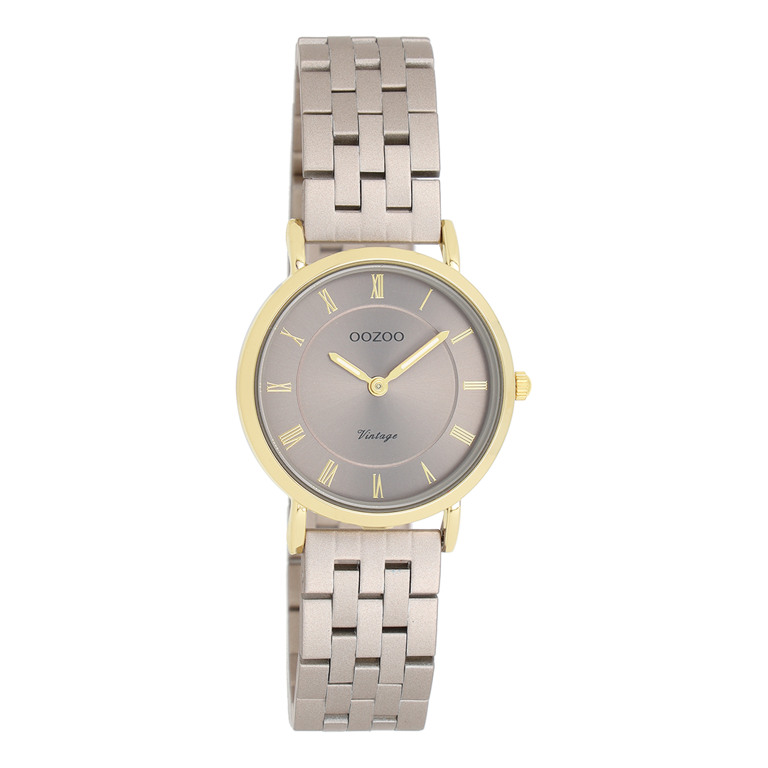 Taupe OOZOO watch with stainless steel bracelet - C20375