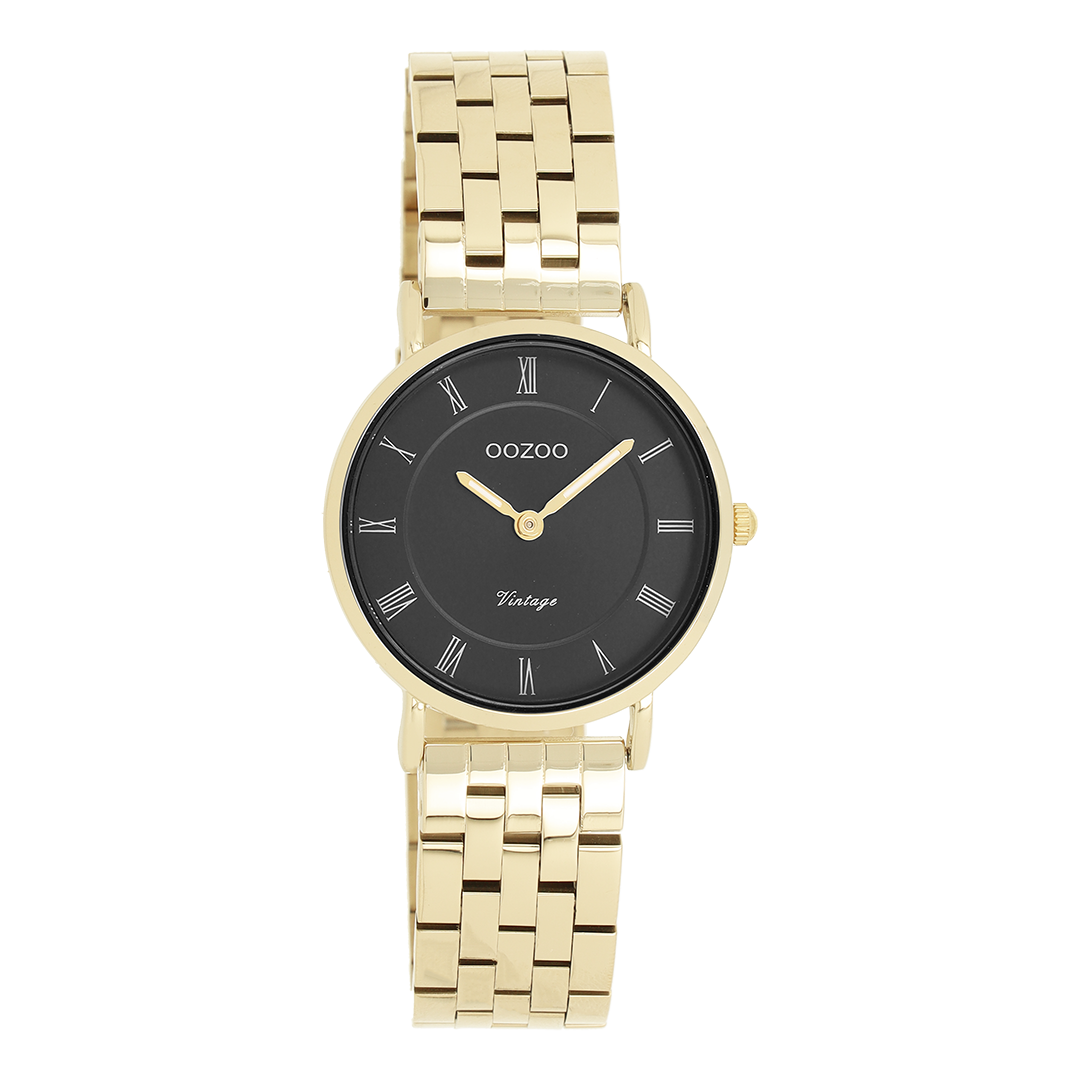Gold coloured OOZOO watch with stainless steel bracelet - C20378