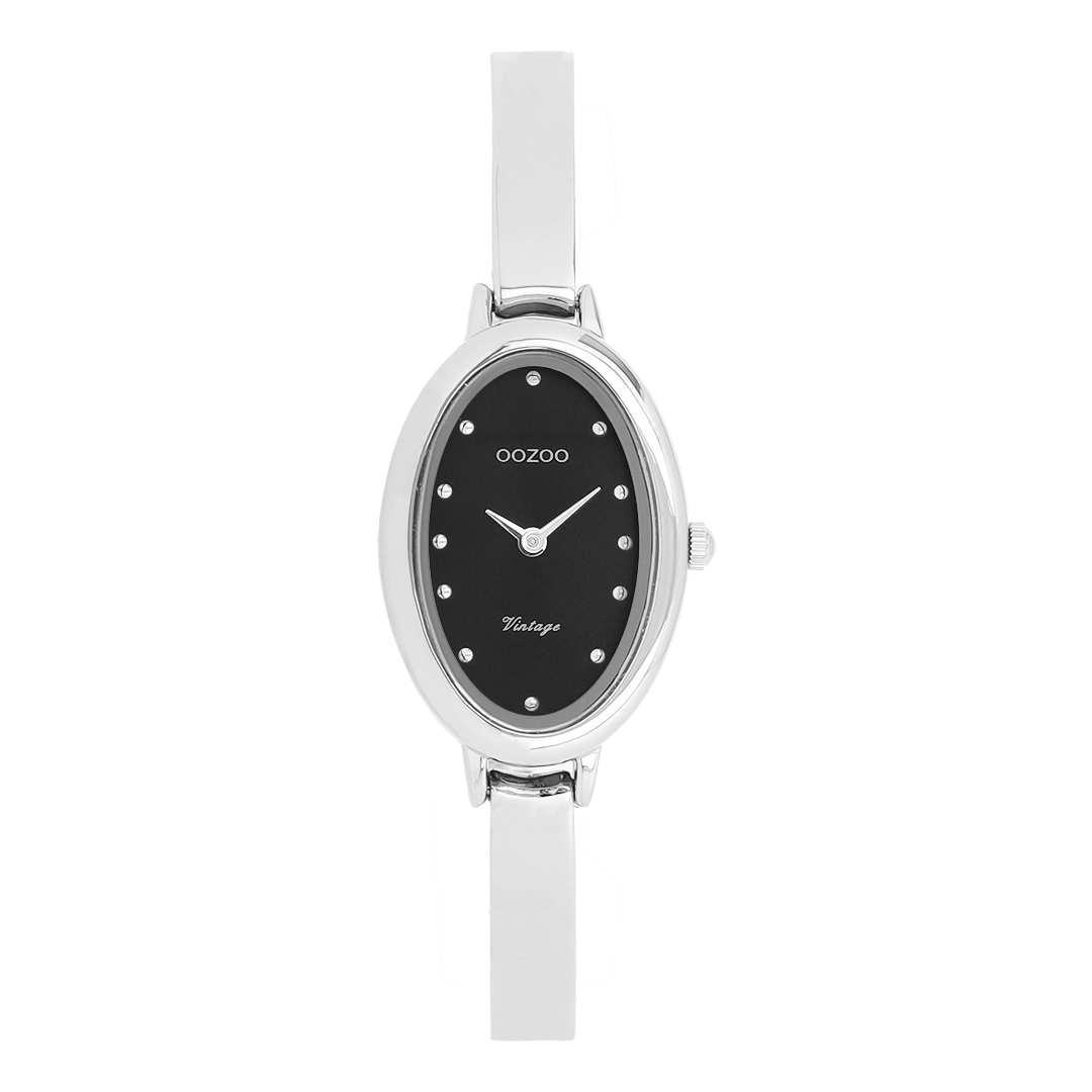 Silver coloured OOZOO watch with bangle - C20461