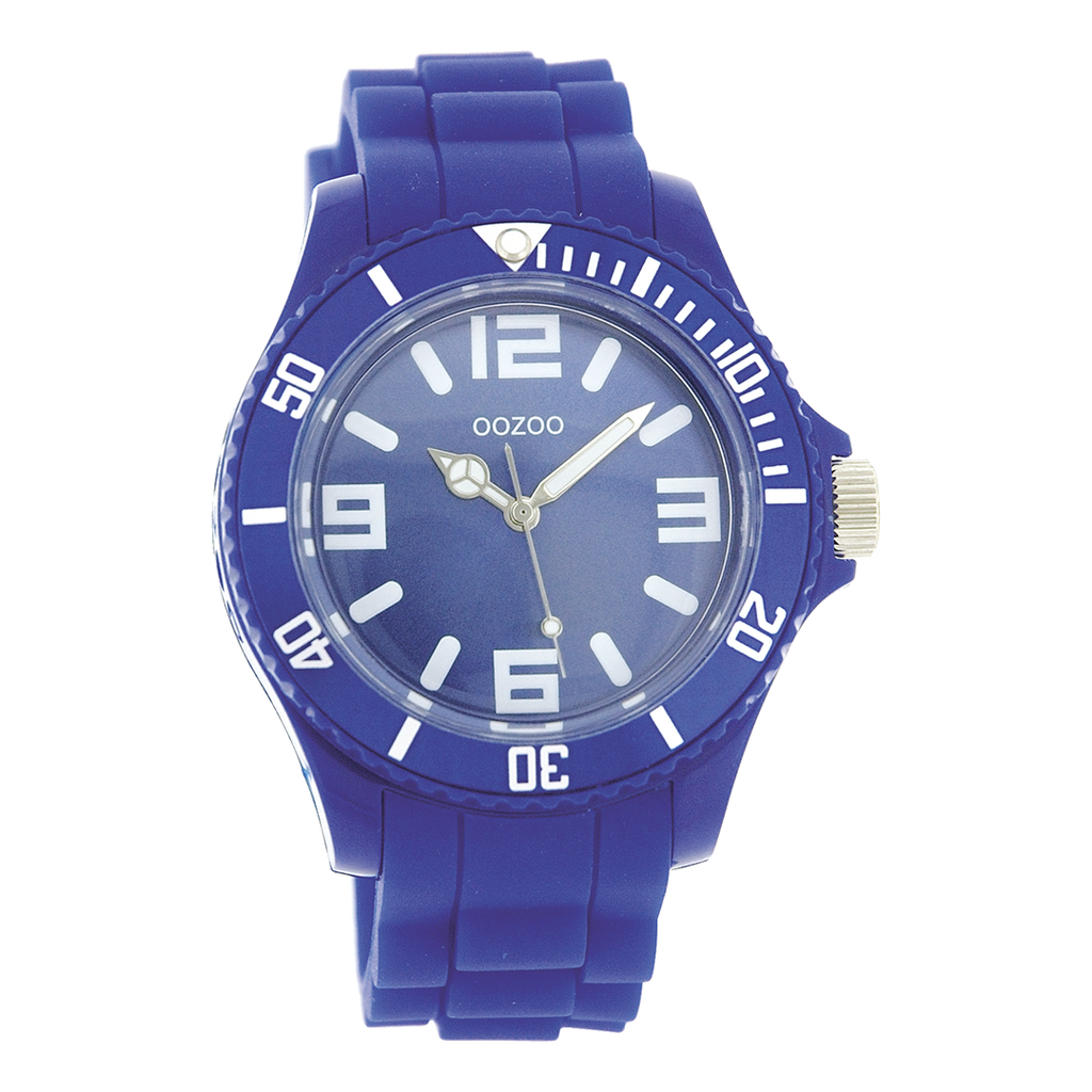 Blue OOZOO watch with blue rubber strap - C4281