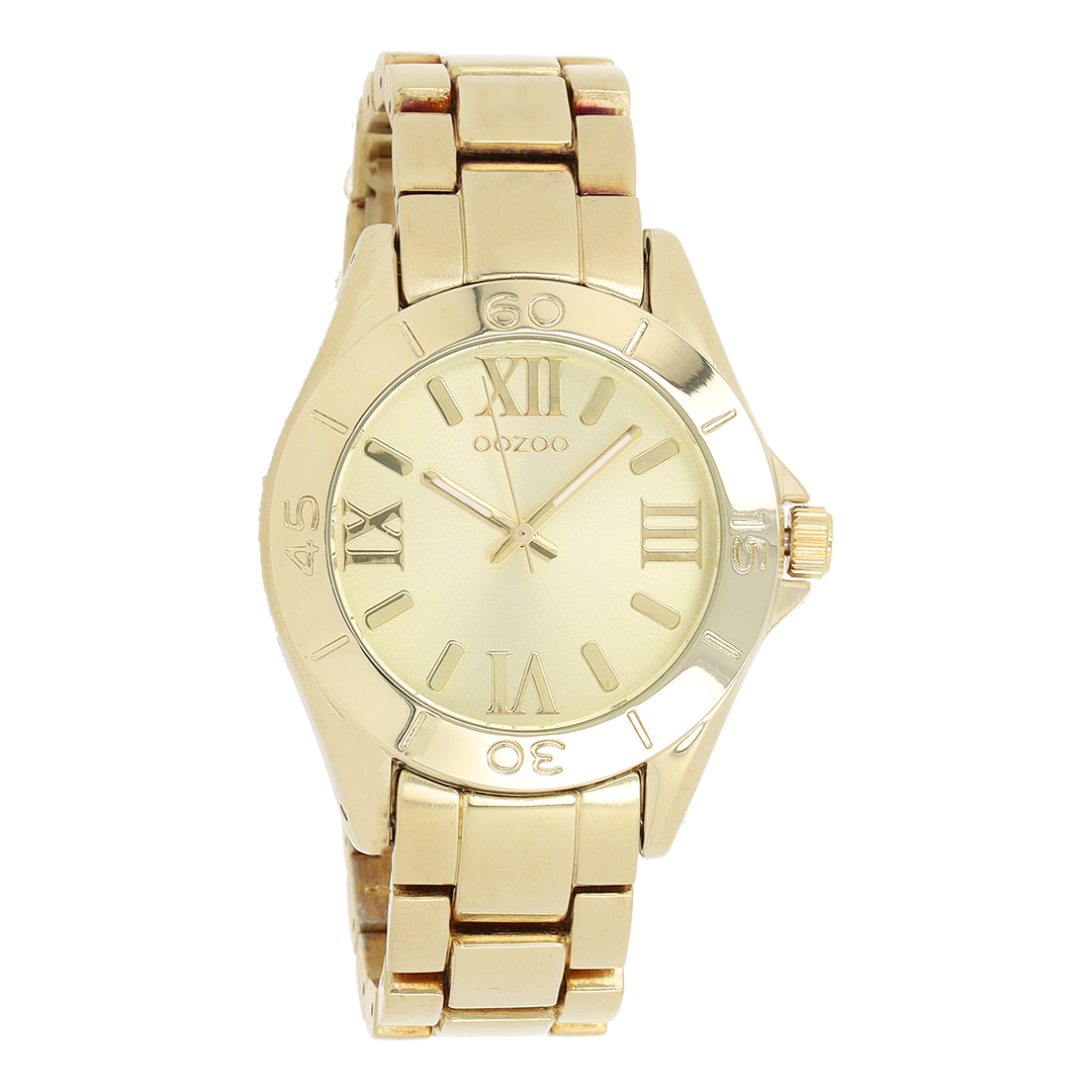 OOZOO Montre en couleur or avec bracelet en acier inoxydable en champagne - C5707