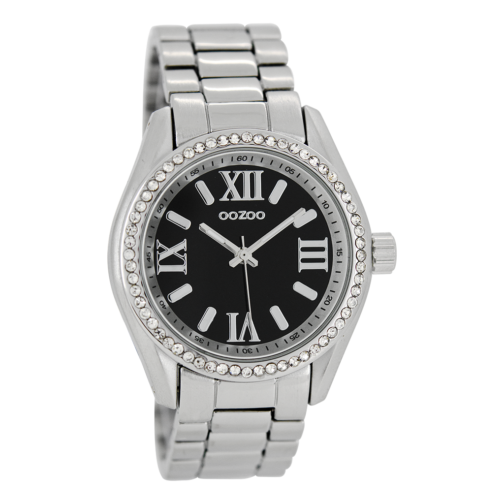 Silver coloured OOZOO watch with silver coloured stainless steel bracelet - C5726