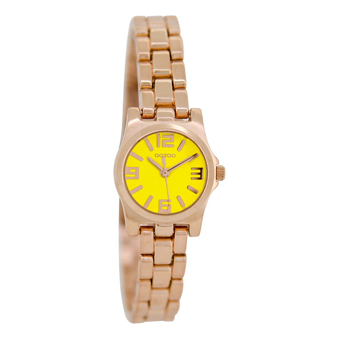 OOZOO Montre en couleur or rose avec bracelet en acier inoxydable en couleur or rose - C5790