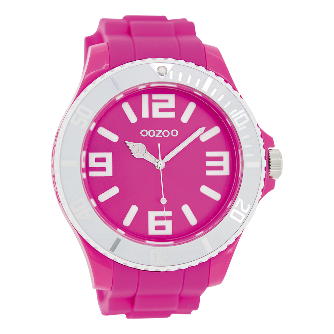 Pink OOZOO watch with rubber strap - C5818