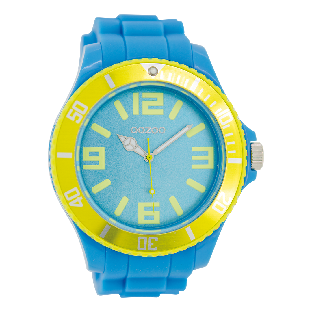 Blue OOZOO watch with rubber strap - C5832