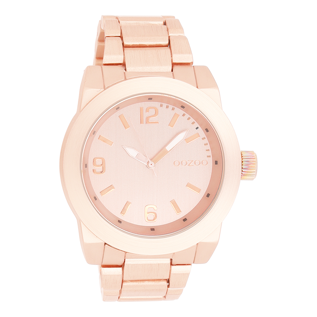 Rose gold coloured OOZOO watch with rose gold coloured stainless steel bracelet - C7523