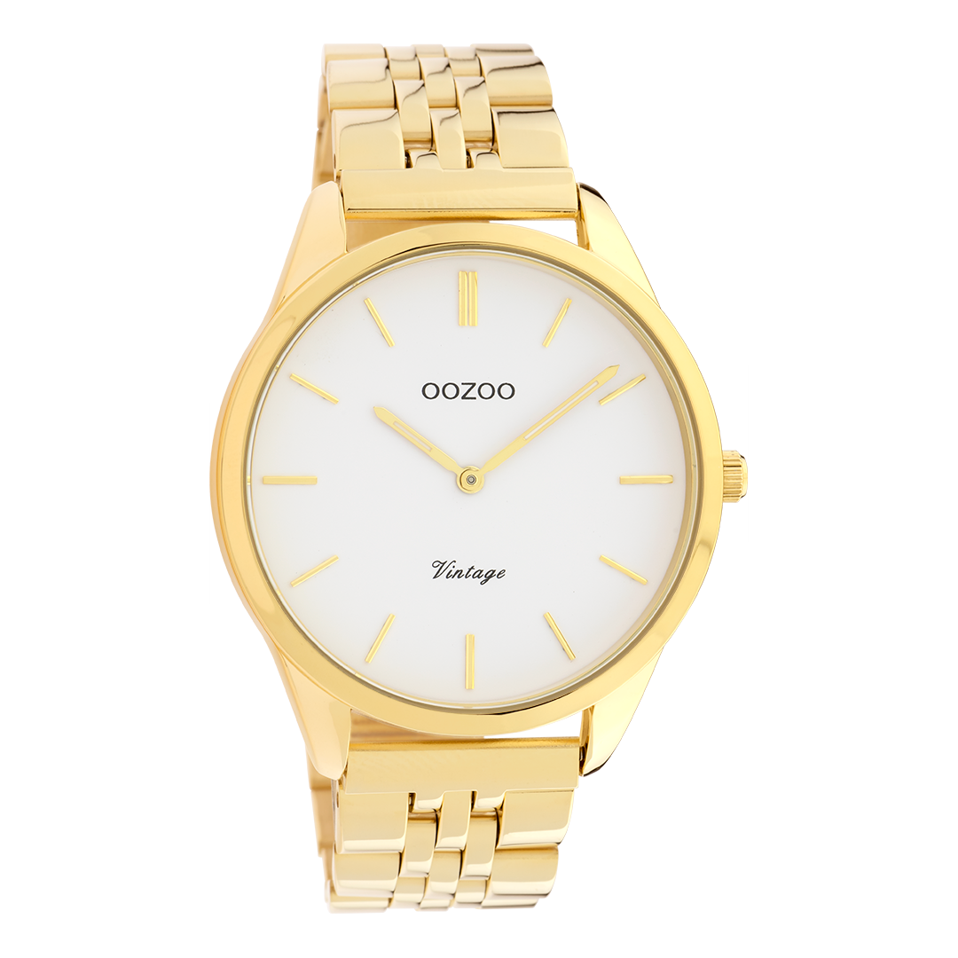 OOZOO Montre en couleur or avec bracelet en acier inoxydable en couleur or - C9985