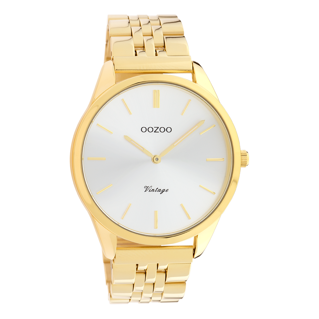 Gold coloured OOZOO watch with stainless steel bracelet - C9986