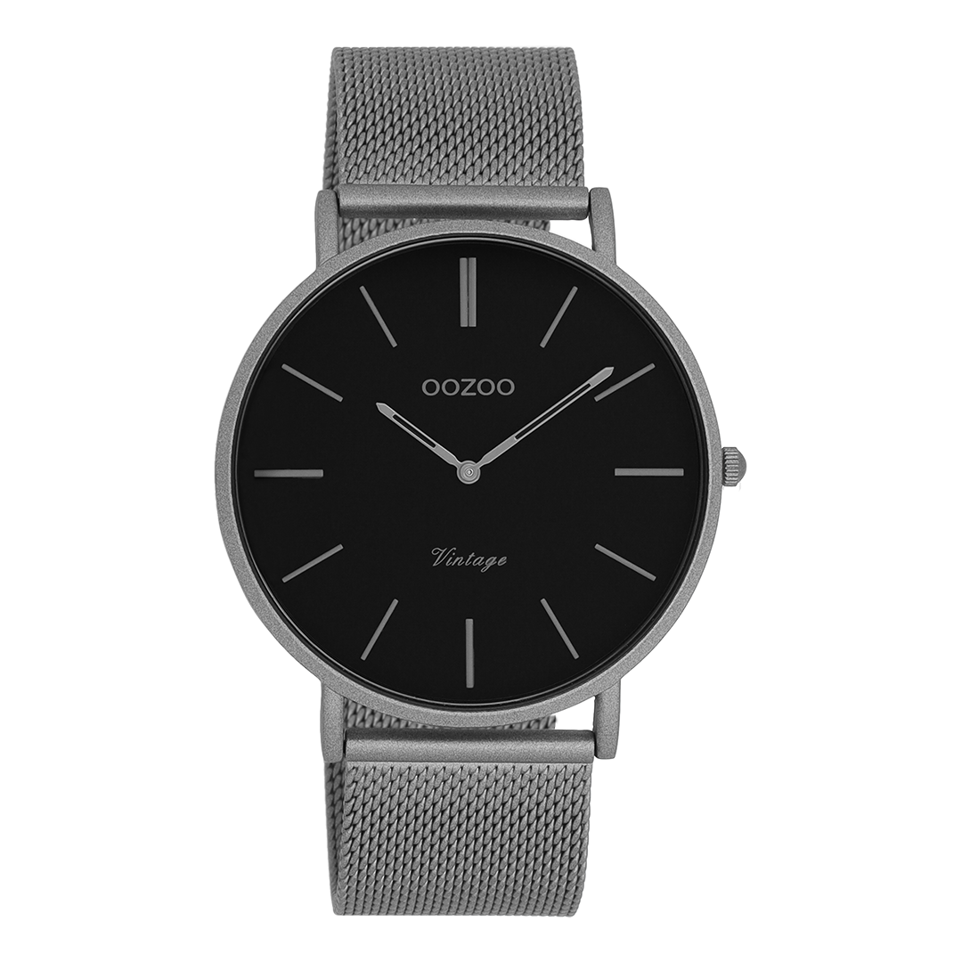 OOZOO Montre en titane avec bracelet en mesh en titane - C9928